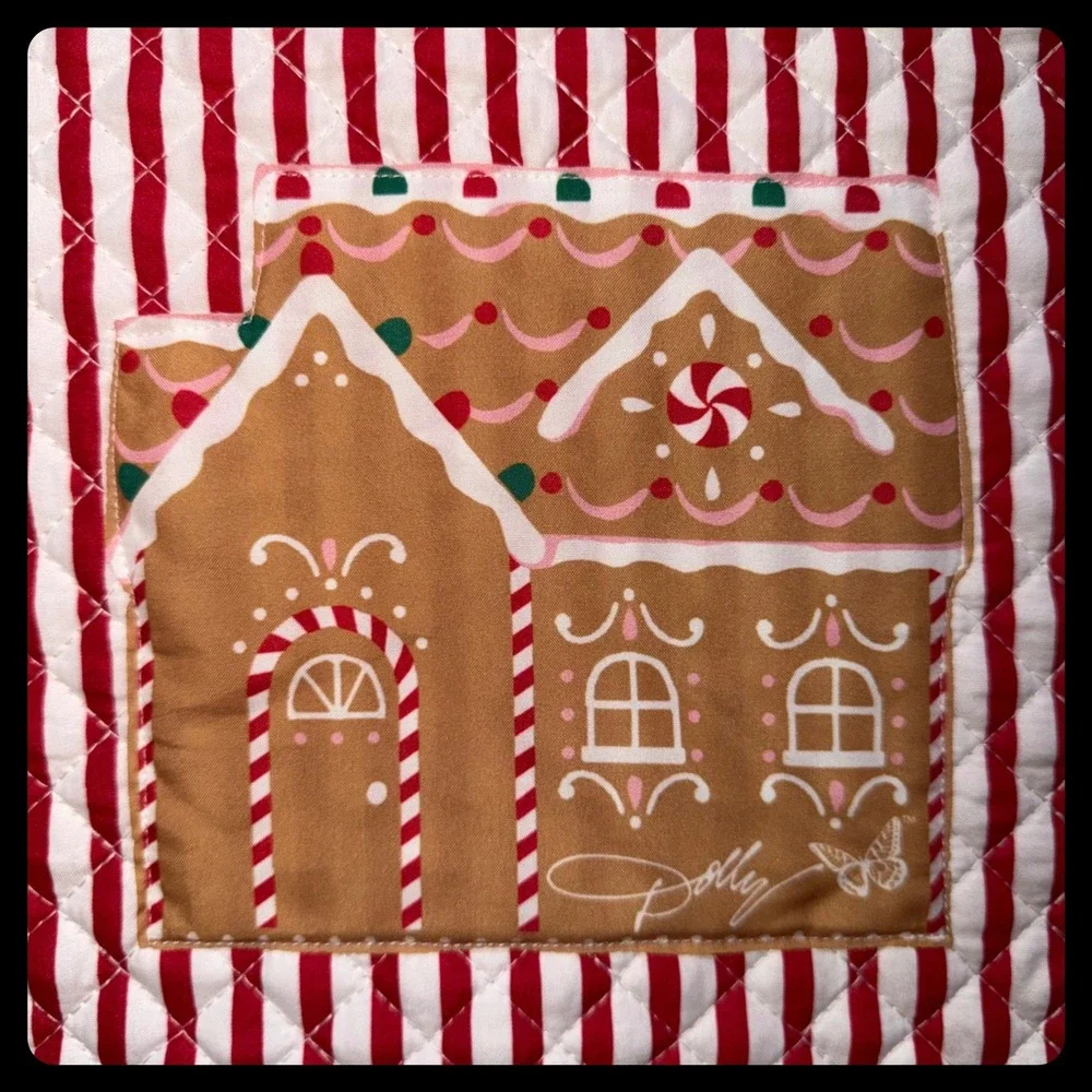 Dolly Parton Table Runner & 6 placemats Gingerbread House Christmas Decor